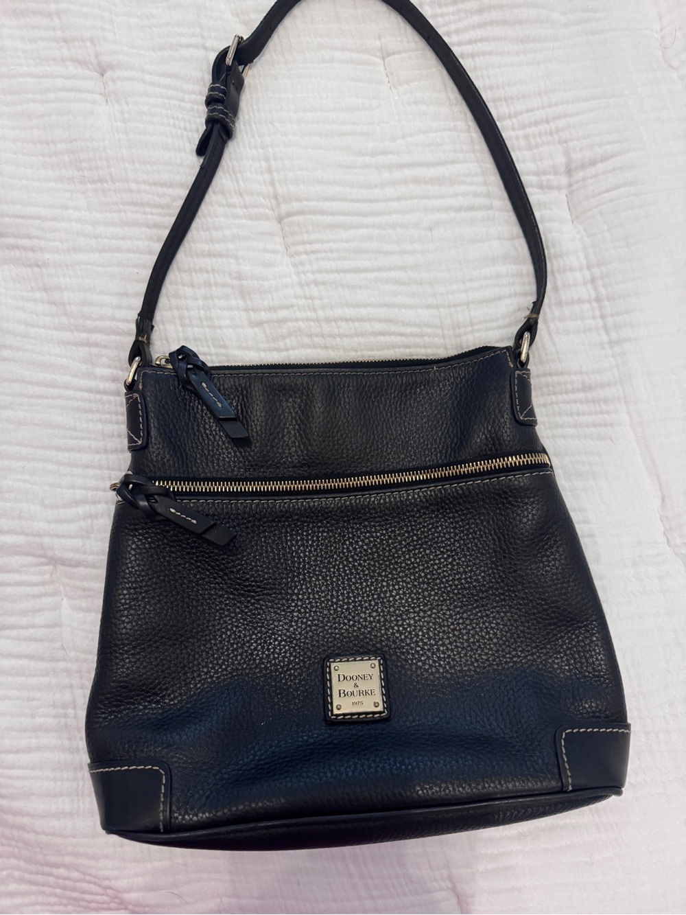 Dooney & Bourke Black Pebbled Leather Crossbody Bag
